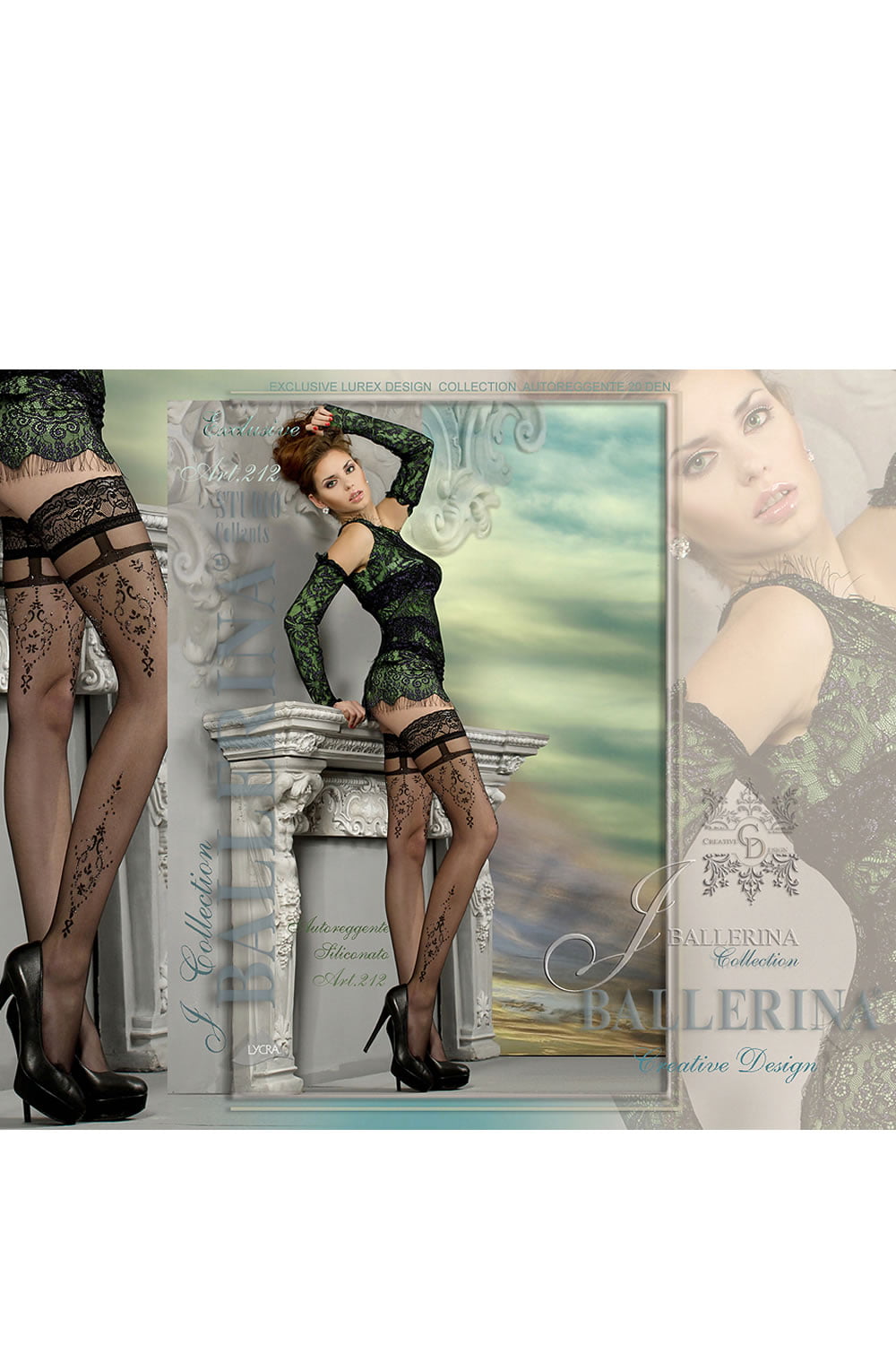 Ballerina 212 Hold Up Nero (Black) – Hosiery, view 2 of 3