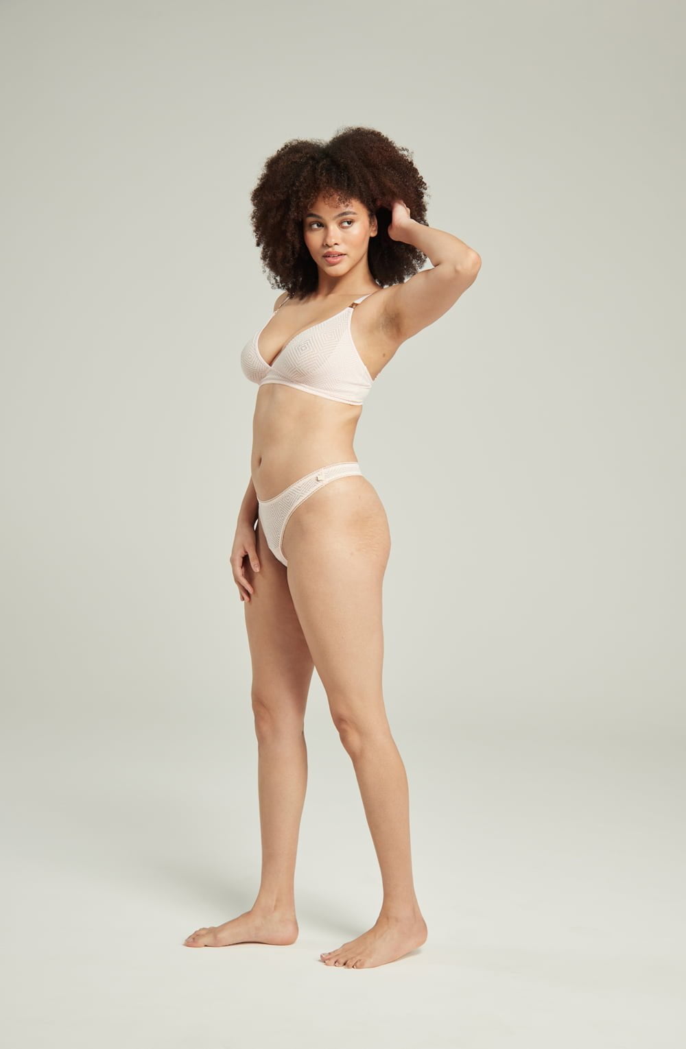 The Sheer Deco Barely There Thong Blush Pink – Underwear, view 3 of 4