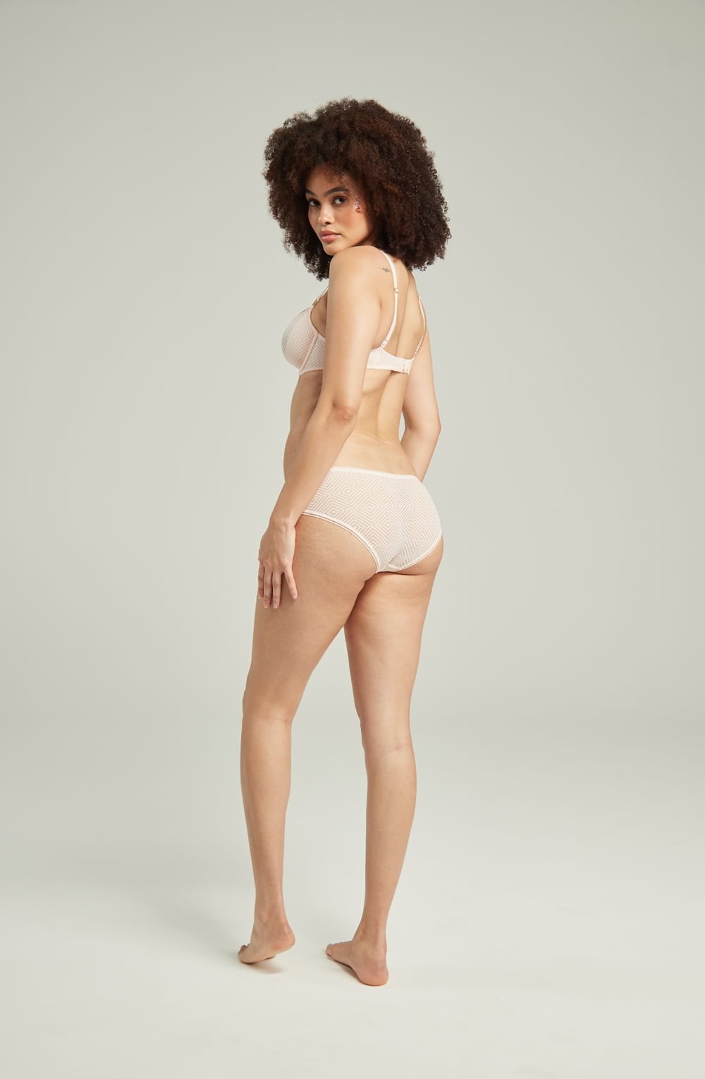 The Sheer Deco Hipster Brief Blush Pink – Underwear, view 3 of 5