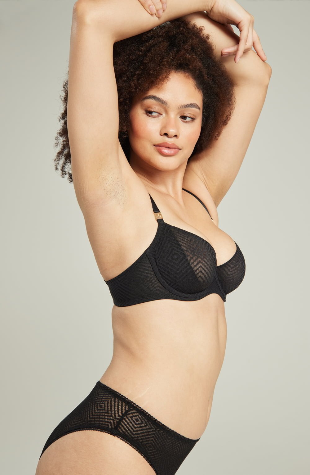 The Sheer Deco Lift Balcony Bra Black Up to GG Cup – Bras, view 3 of 6