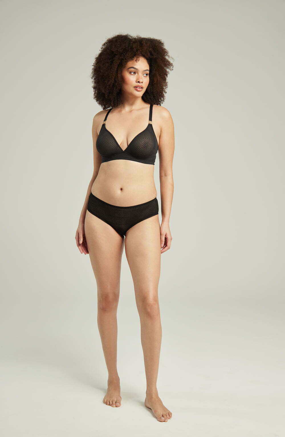The Sheer Deco Hipster Brief Black – Underwear, view 5 of 5