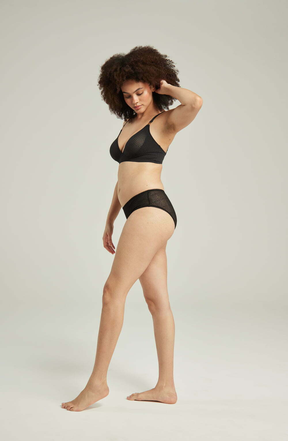 The Sheer Deco Hipster Brief Black – Underwear, view 4 of 5