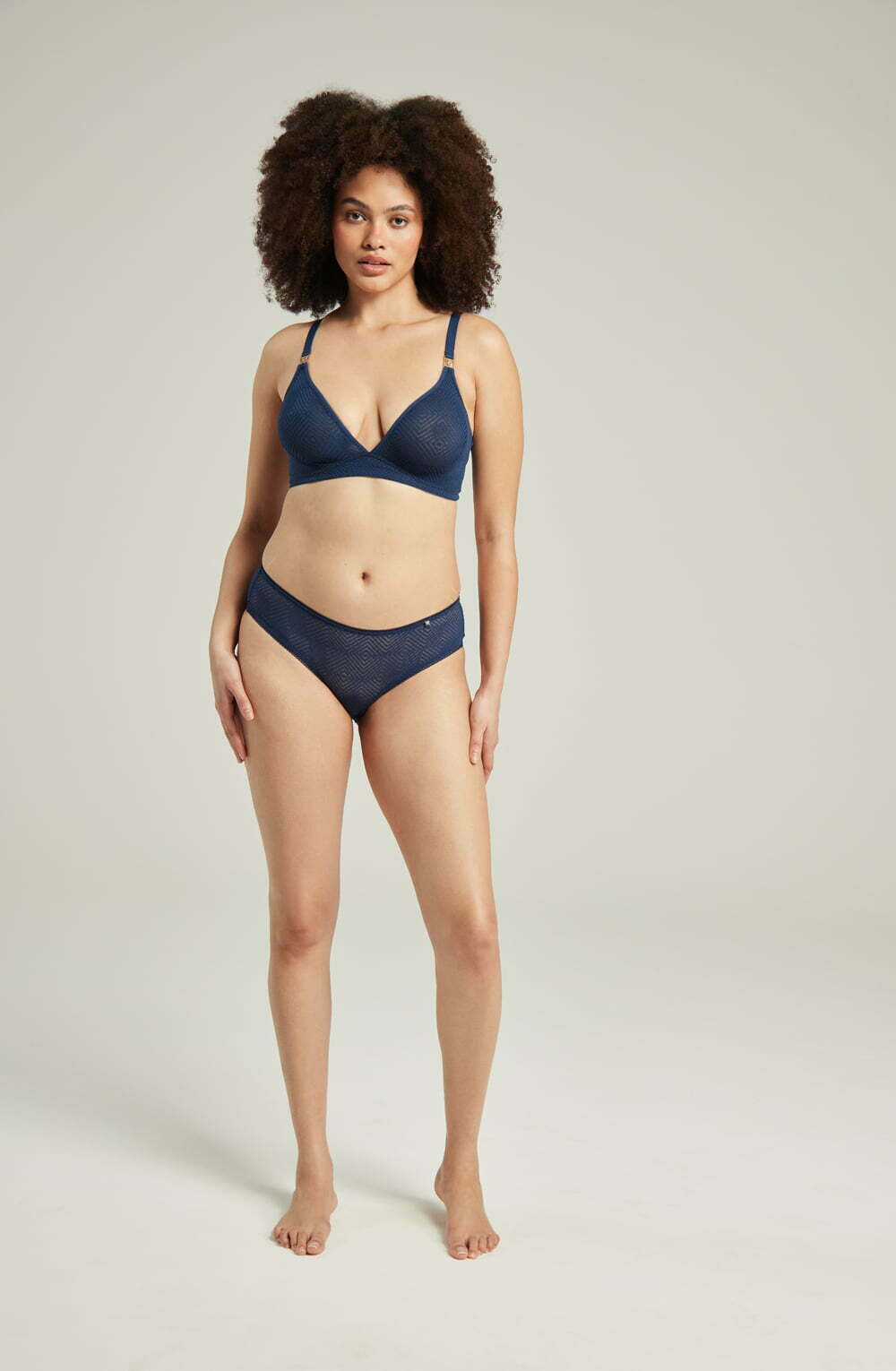 The Sheer Deco Hipster Brief Navy – Underwear, view 6 of 6
