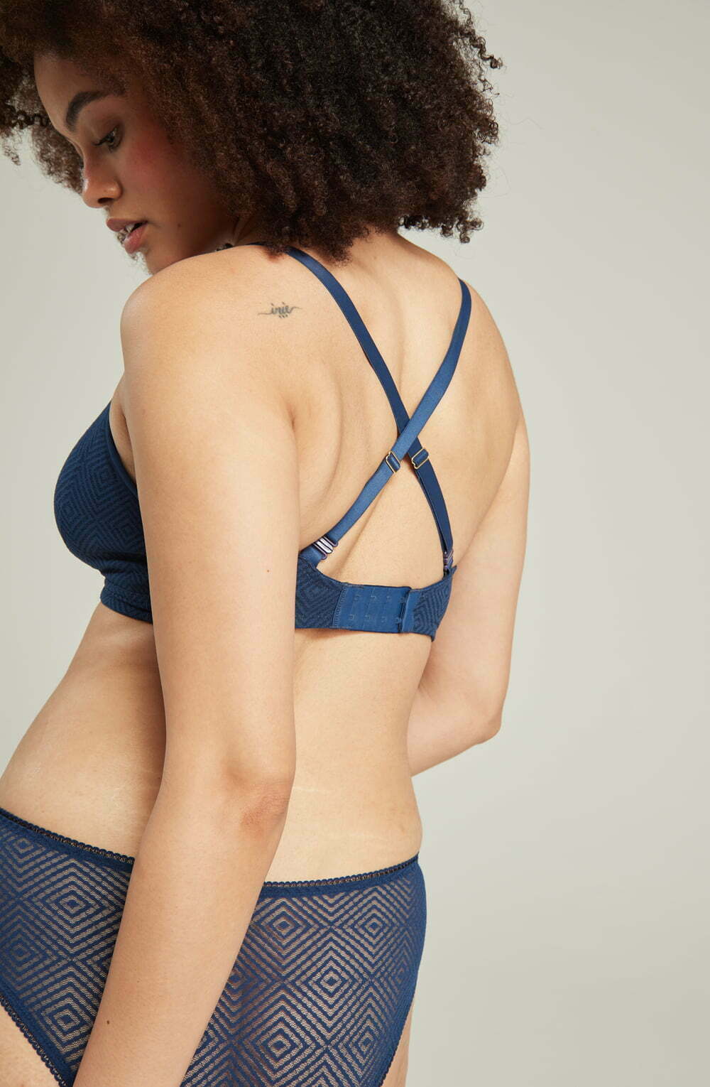 The Sheer Deco Easy Does It Bralette Navy Up to G Cup – Bras, view 3 of 5