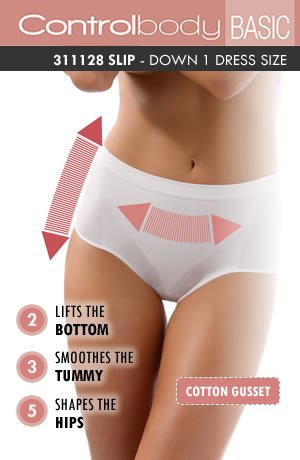 Control Body 311128 Shaping Brief Bianco – Briefs & Thongs, view 5 of 6