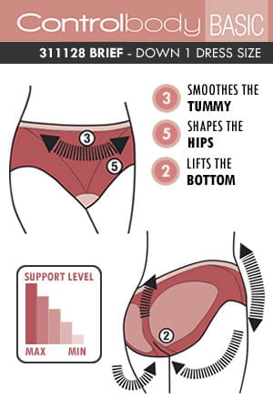Control Body 311128 Shaping Brief Bianco – Briefs & Thongs, view 6 of 6