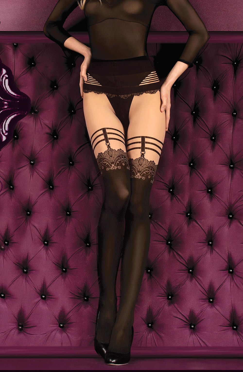 Ballerina 394 Tights Skin / Nero (Black) – Hosiery, view 3 of 3