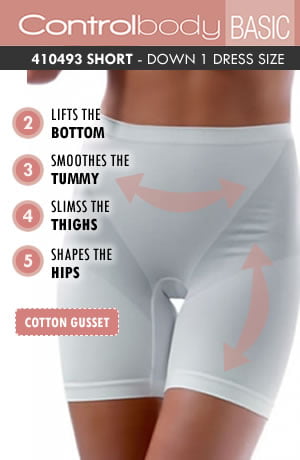 Control Body 410493 Shaping Short Bianco – Shapewear, view 3 of 4
