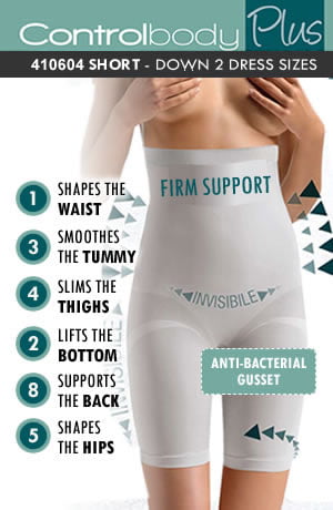 Control Body 410604 High Waist Long Shaping Shorts Skin – Briefs & Thongs, view 4 of 6
