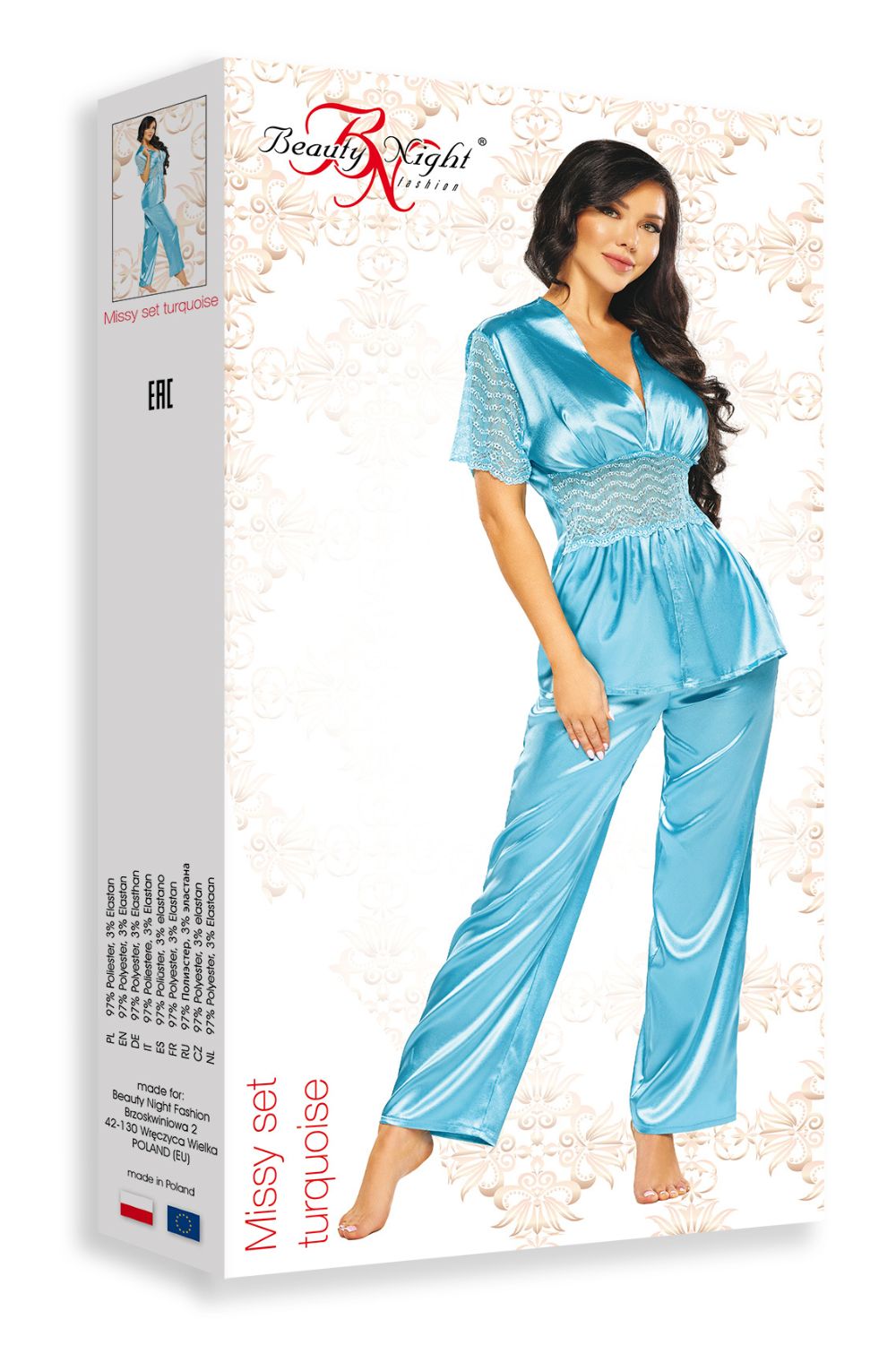 Beauty Night BN6660 Missy Set Turquoise – Lingerie Sets, view 4 of 5