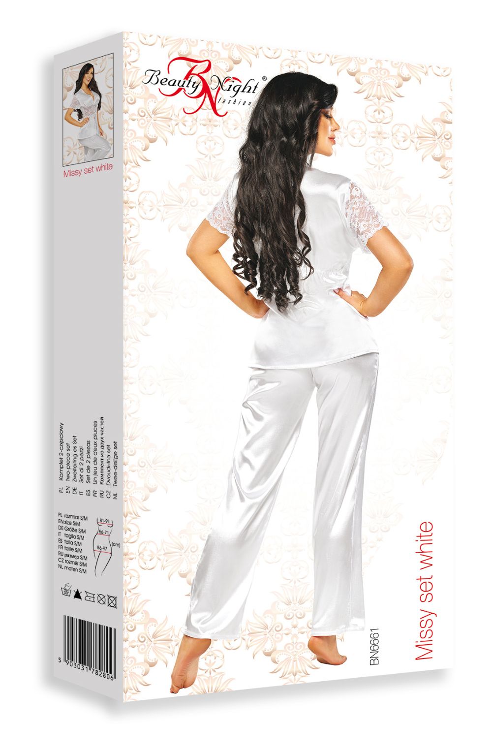 Beauty Night BN6661 Missy Set White – Lingerie Sets, view 6 of 6