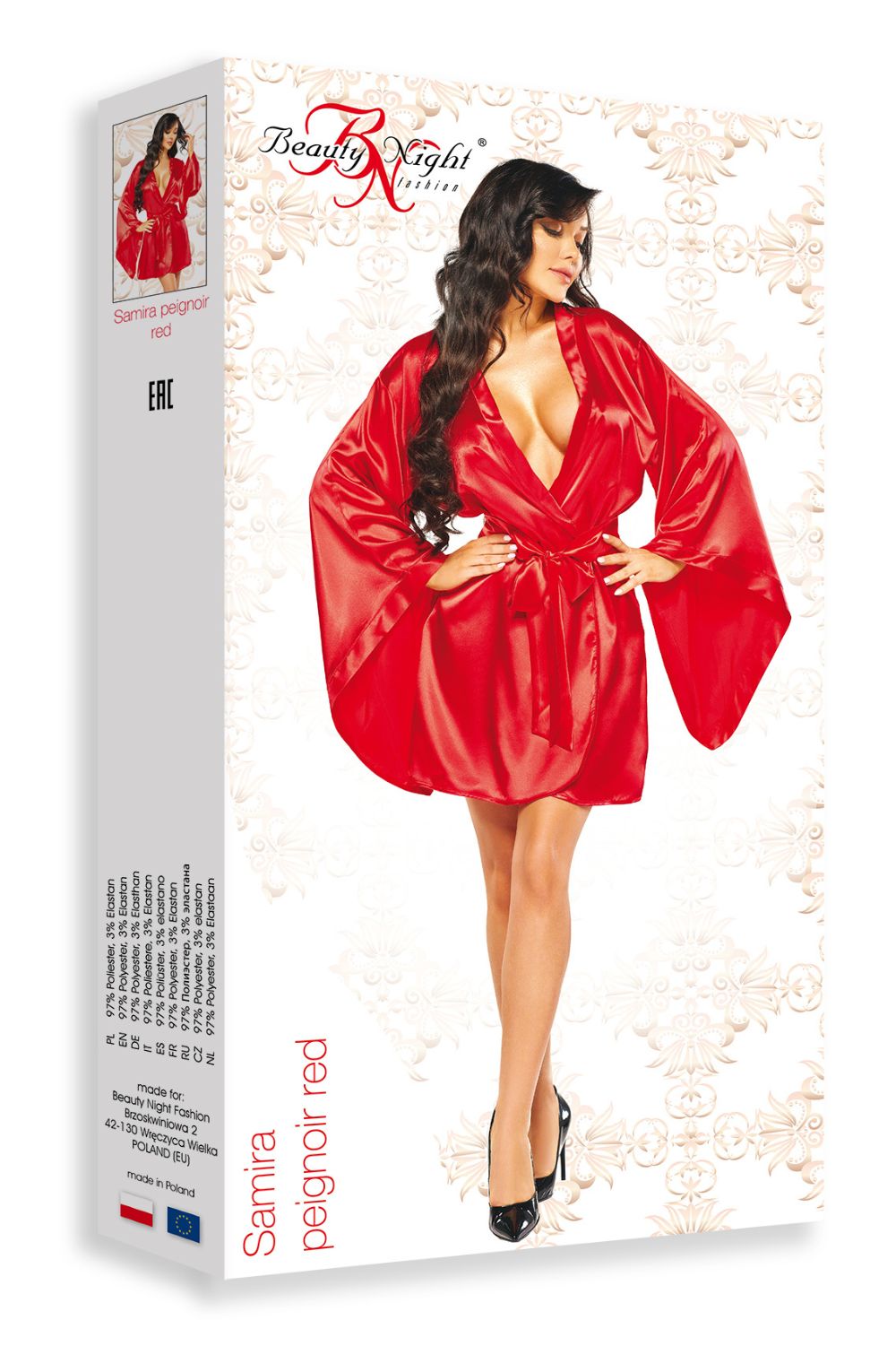 Beauty Night BN6664 Samira Peignoir Red – Nightwear, view 5 of 9