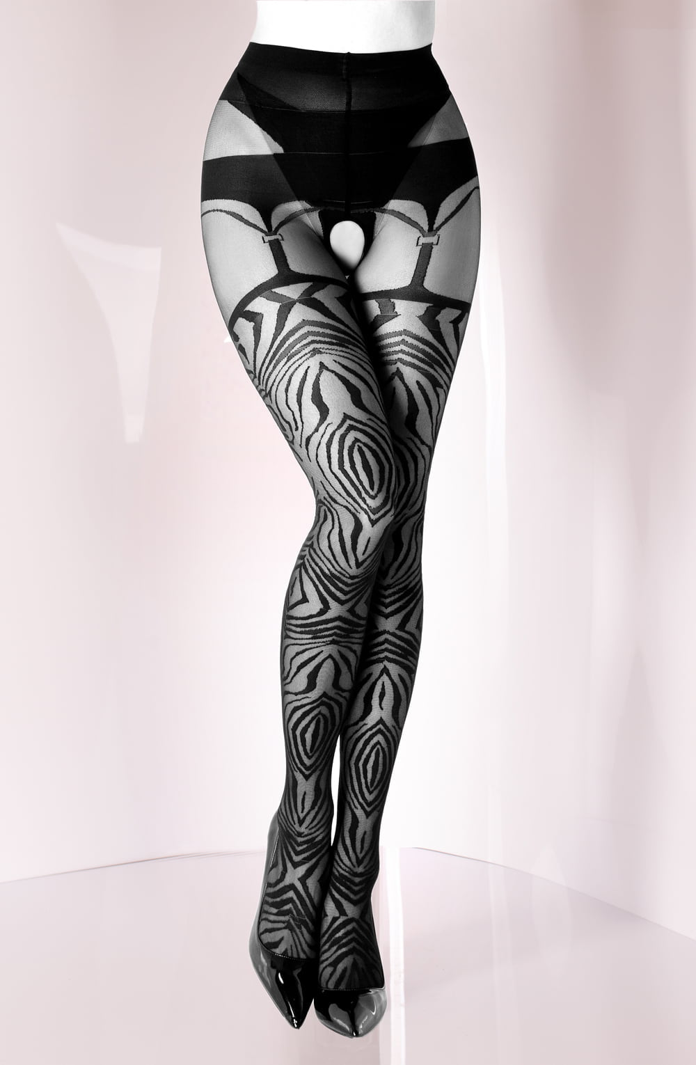 Black Secret BS122 Crotchless Tights – Hosiery, view 7 of 8
