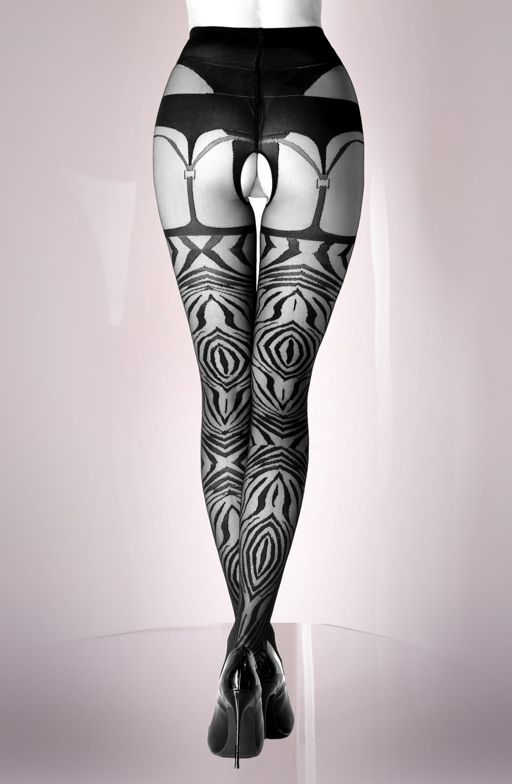 Black Secret BS122 Crotchless Tights – Hosiery, view 8 of 8
