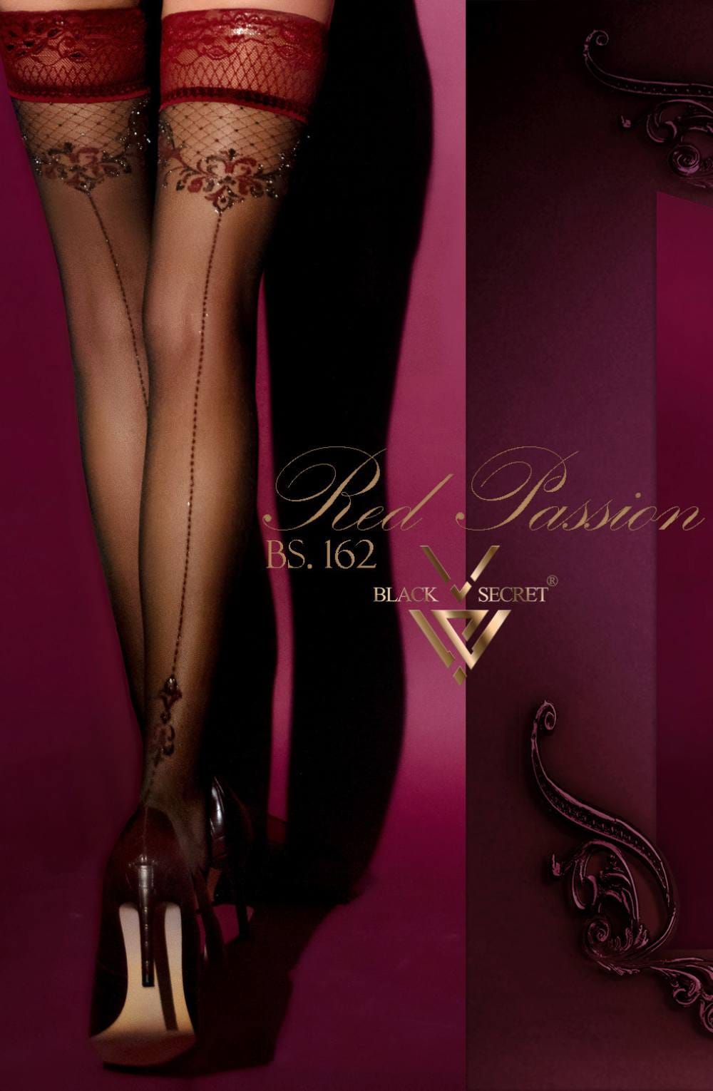 Black Secret BS162 Hold Ups Black – Hosiery, view 2 of 3