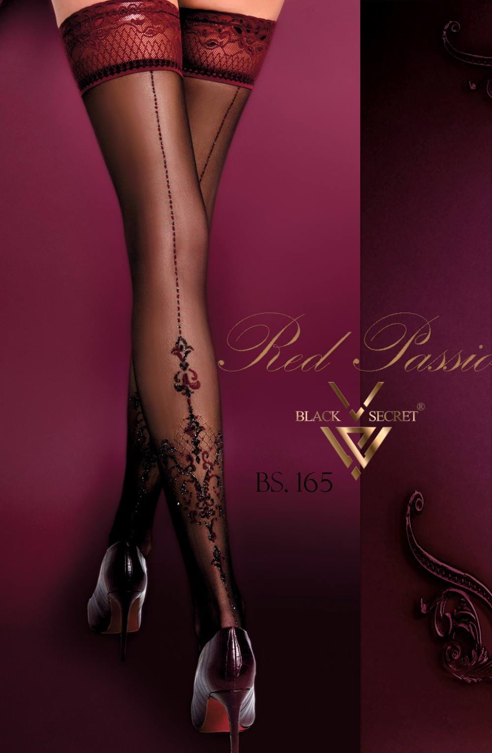 Black Secret BS165 Hold Ups Black – Hosiery, view 2 of 3
