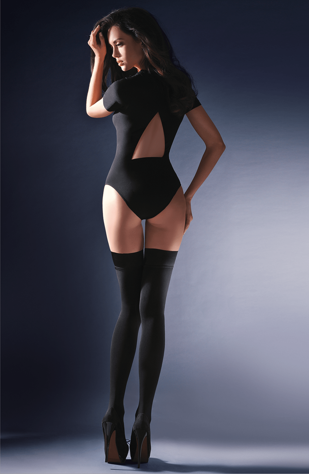 Gabriella Calze Alva Hold Ups Black – Hosiery, view 2 of 3