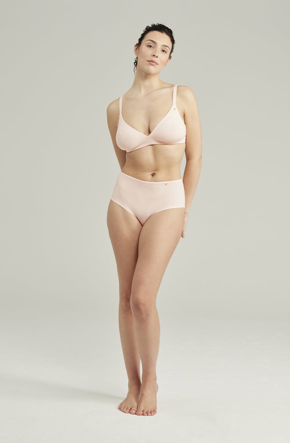 The Second Skin Stretch High Waist Brief Blush Pink – Underwear, view 5 of 6