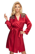Irall Elodie Dressing Gown Burgundy – Nightwear, view 1 of 2