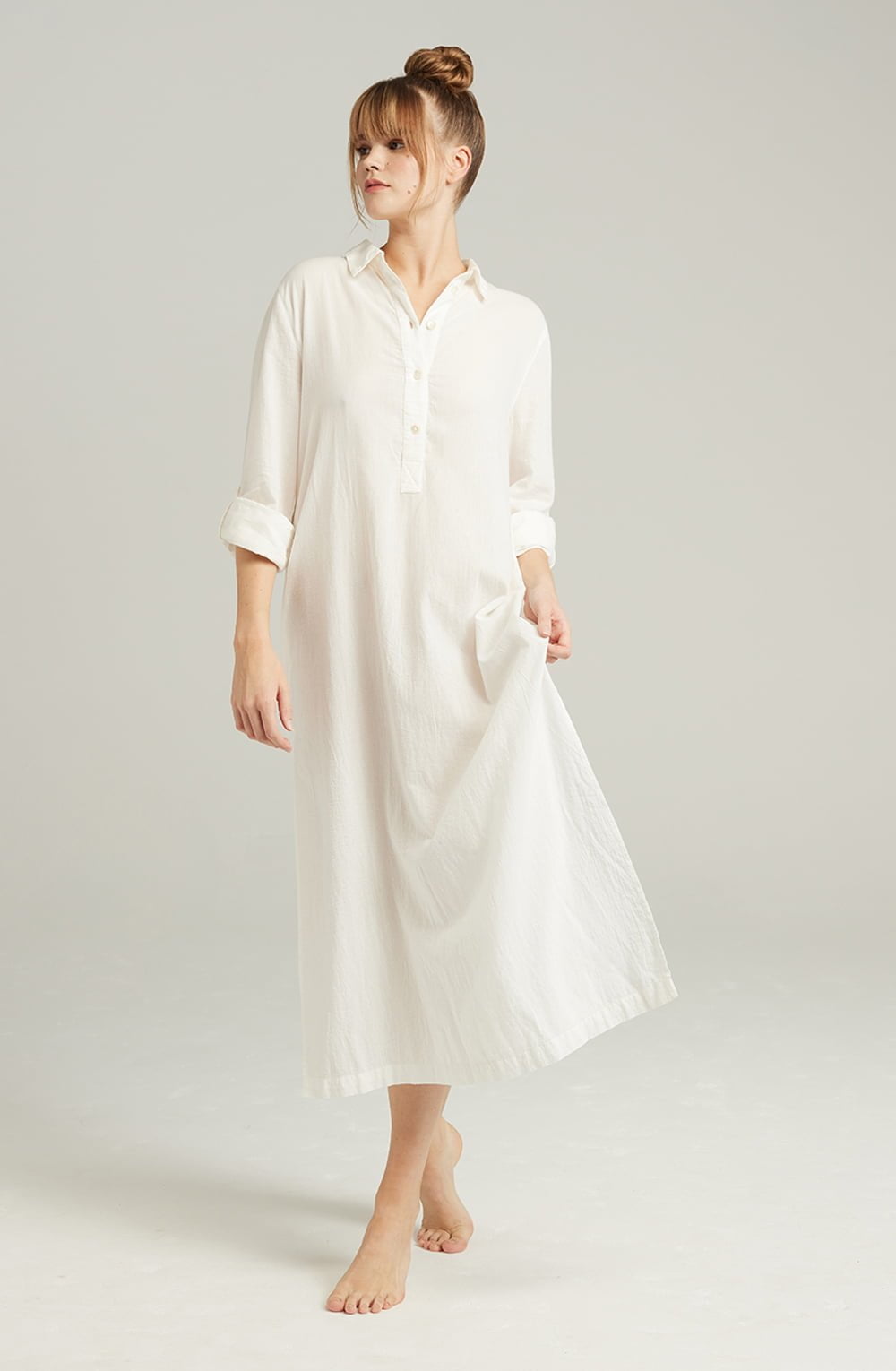 The Maxi Shirt Organic Cotton White – Pyjamas, view 1 of 5
