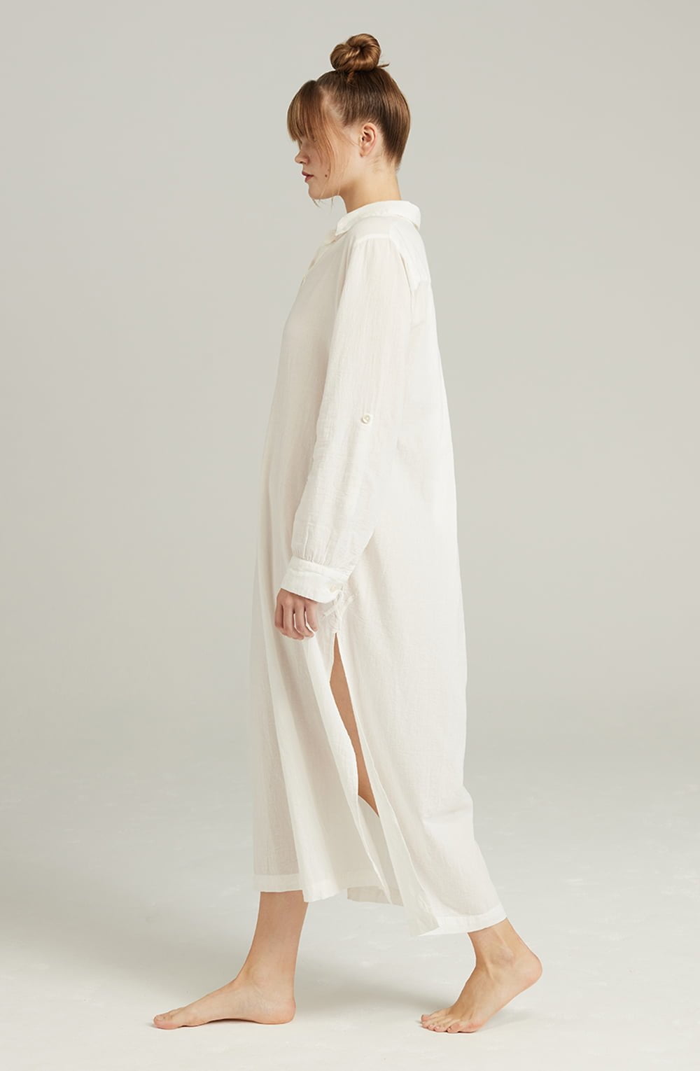 The Maxi Shirt Organic Cotton White – Pyjamas, view 3 of 5