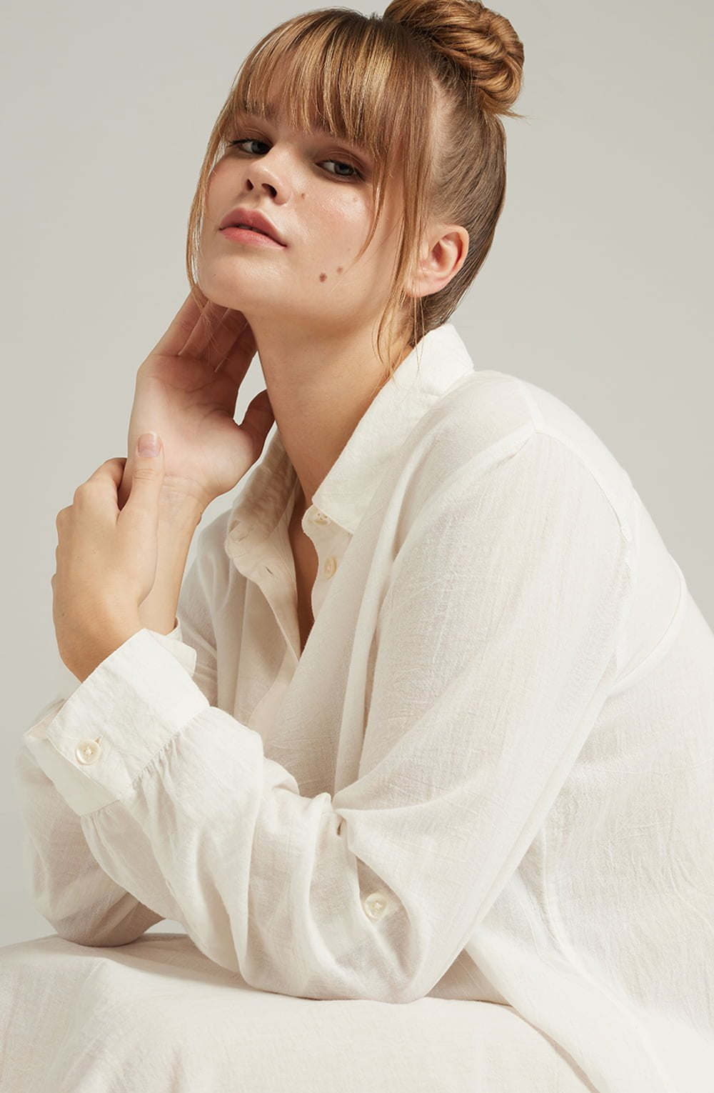 The Maxi Shirt Organic Cotton White – Pyjamas, view 5 of 5