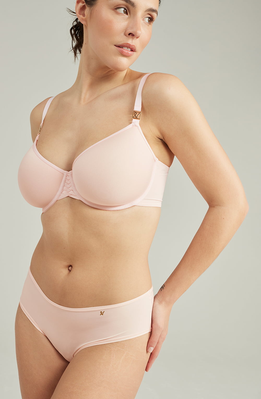 The Second Skin Stretch Mid Rise Waist Brief Blush Pink – Underwear, view 5 of 6