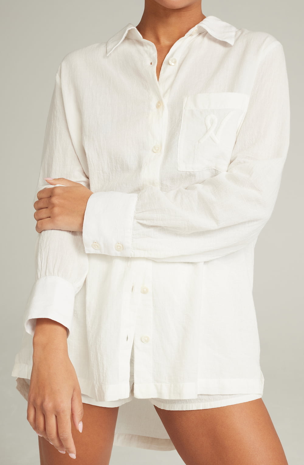 The Midi Shirt Organic Cotton White – Pyjamas, view 2 of 5