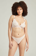 The Sheer Deco Barely There Thong Blush Pink – Underwear, view 1 of 4