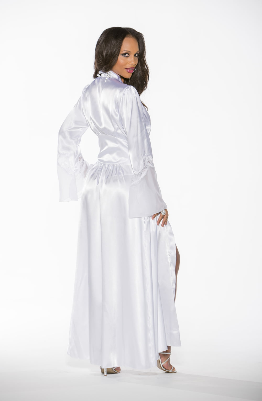 Shirley of Hollywood 20559 Long Robe White – Nightwear, view 2 of 3