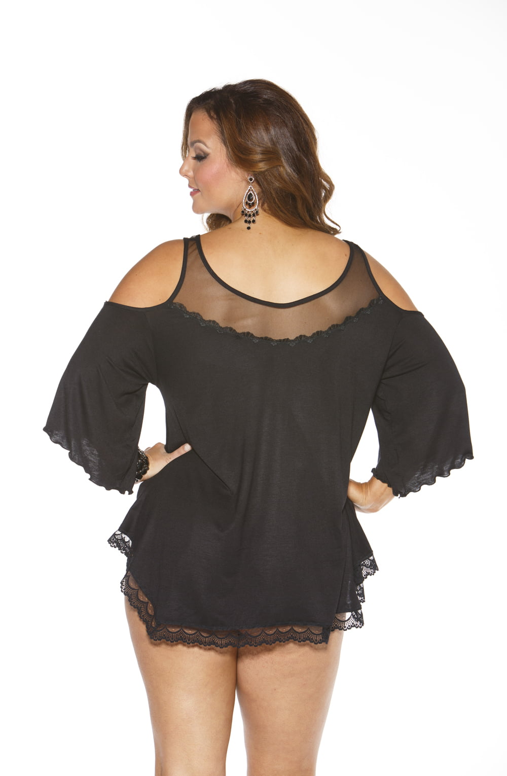 Shirley of Hollywood X3257 Sleepshirt Black – Nightwear, view 2 of 3