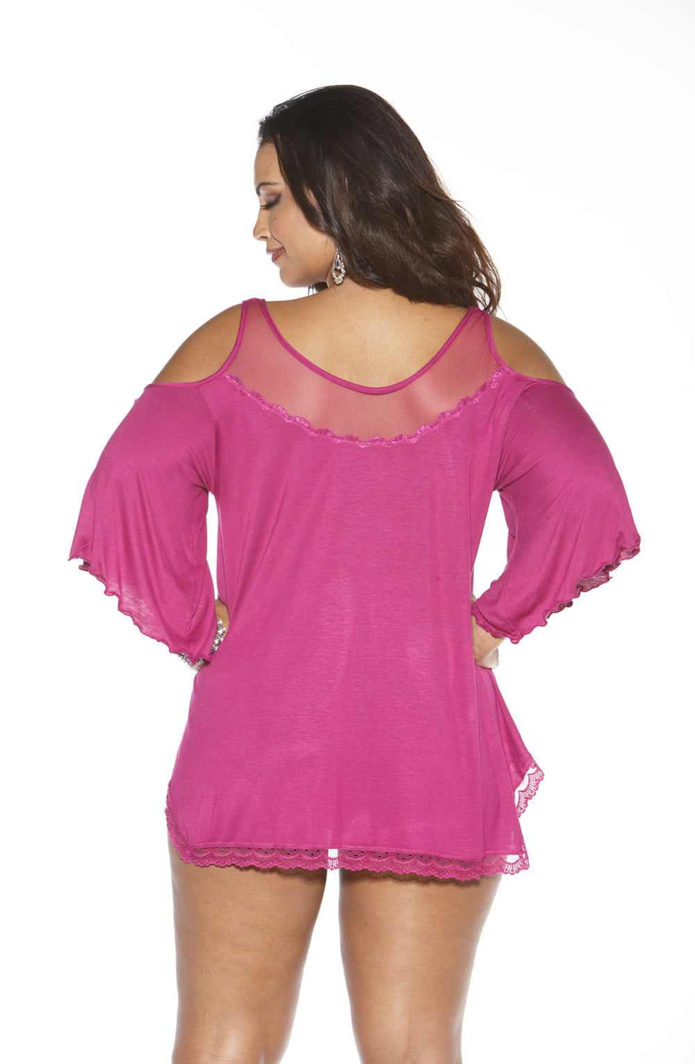 Shirley of Hollywood X3257 Sleepshirt Magenta – Nightwear, view 2 of 3