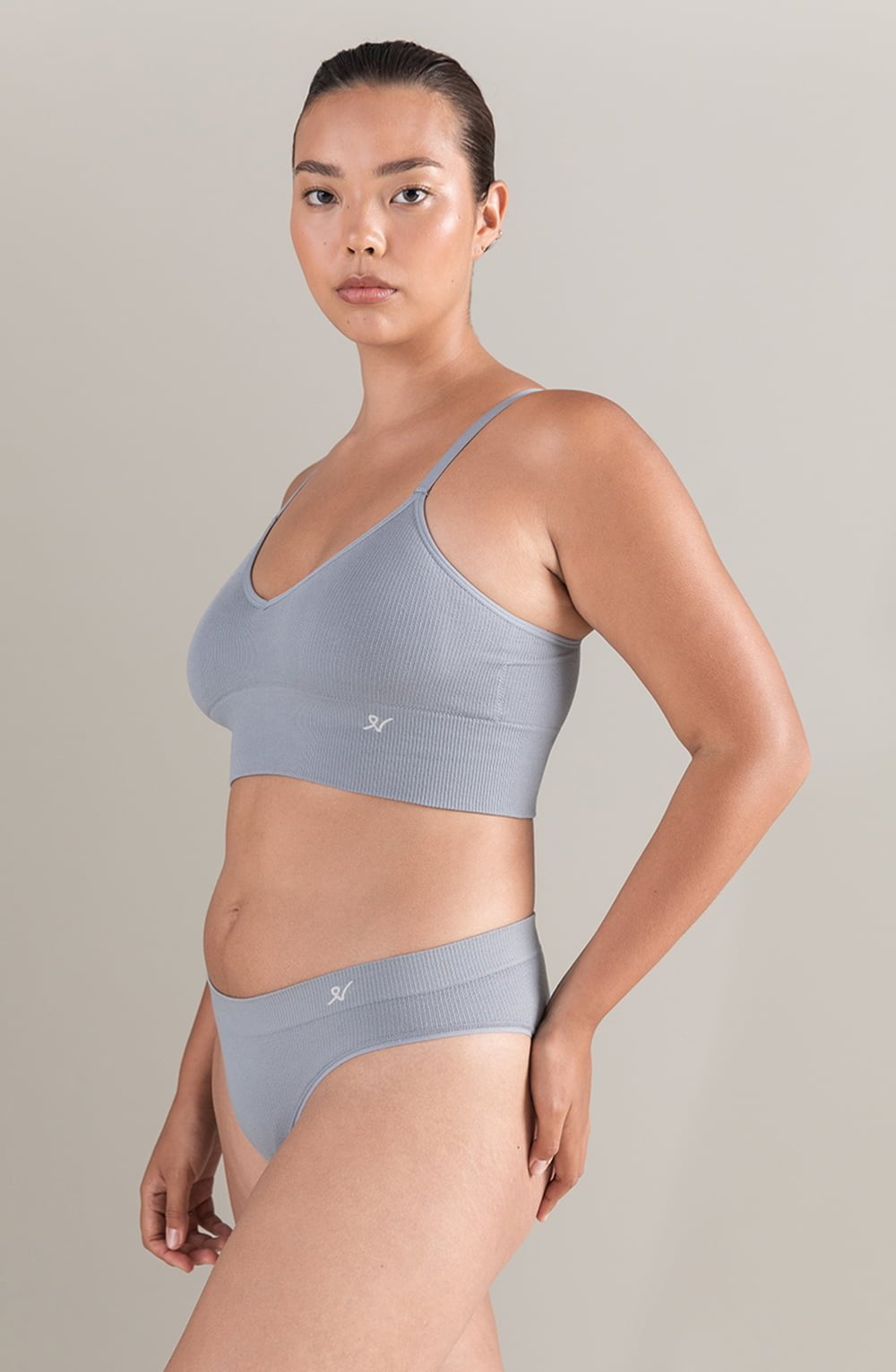 The TENCEL™ Seamless Bralette Storm Grey – Bras, view 3 of 5
