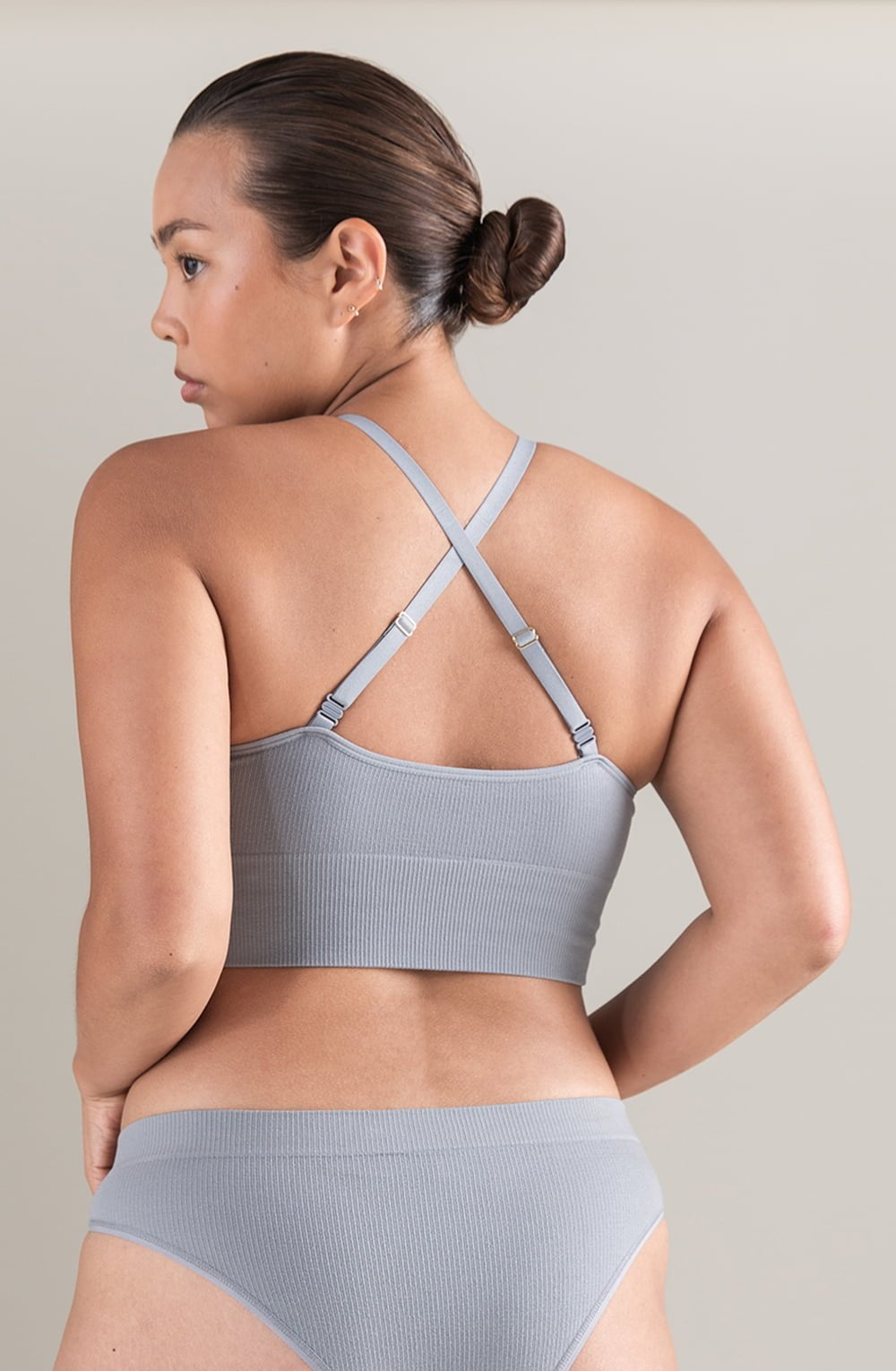 The TENCEL™ Seamless Bralette Storm Grey – Bras, view 5 of 5