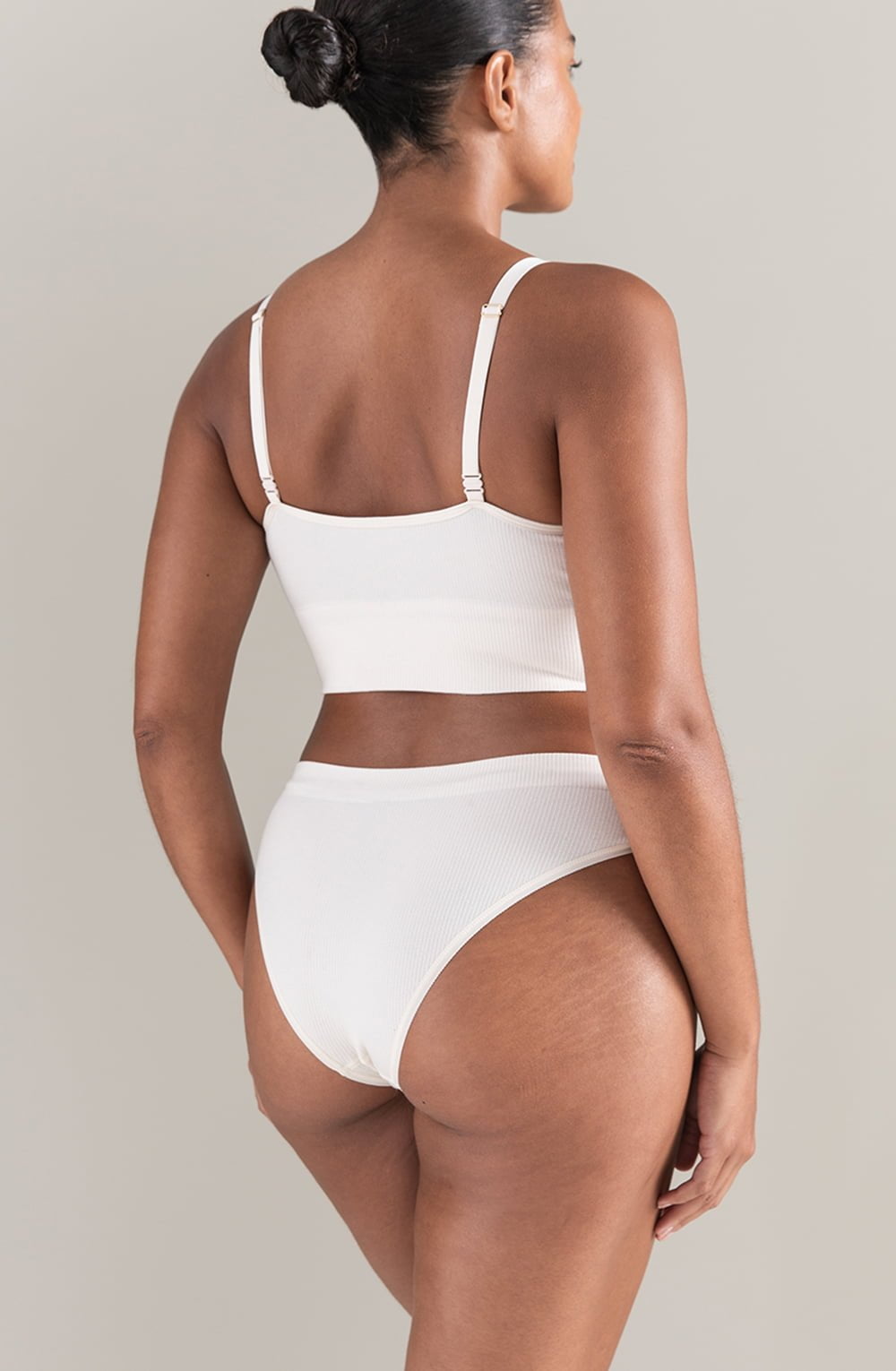 The TENCEL™ High Leg Brief White Sand – Underwear, view 1 of 5