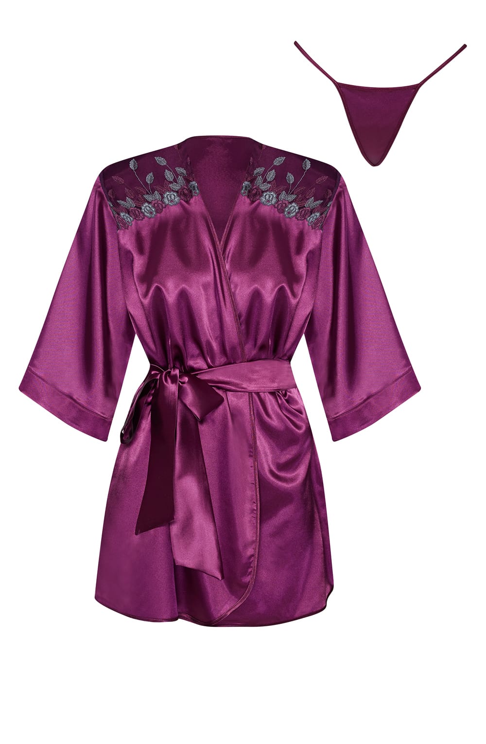 Beauty Night BN6673 Peignoir Burgundy – Nightwear, view 2 of 9