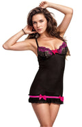 YesX YX673 Dress Rose/Black – Lingerie Sets, view 1 of 5