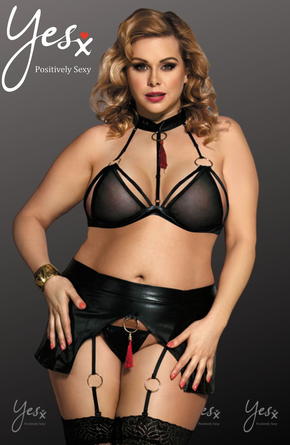 YesX YX823Q Bra Set Black – Lingerie Sets, view 7 of 7