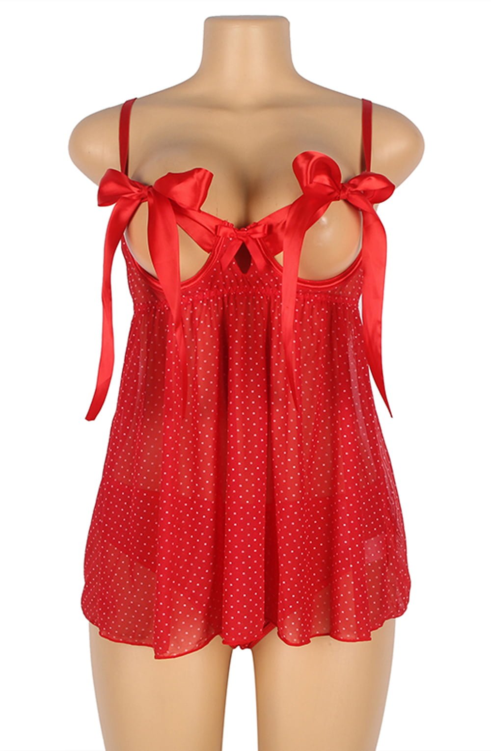 YesX YX841 Red Babydoll Set – Lingerie Sets, view 5 of 19