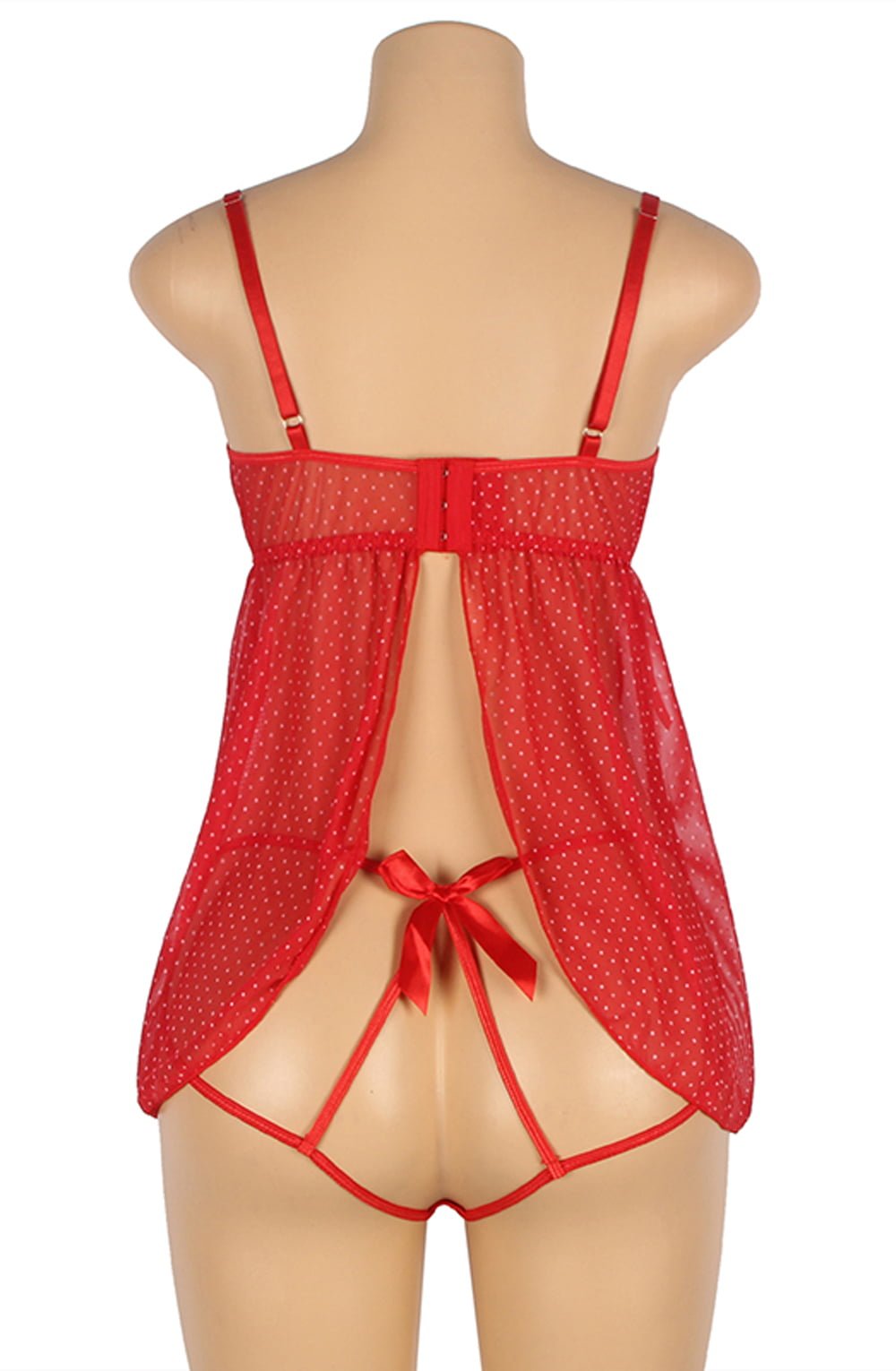 YesX YX841 Red Babydoll Set – Lingerie Sets, view 8 of 19