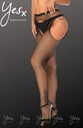 YesX YX850 Sparkly Fishnet Black – Hosiery, view 1 of 7