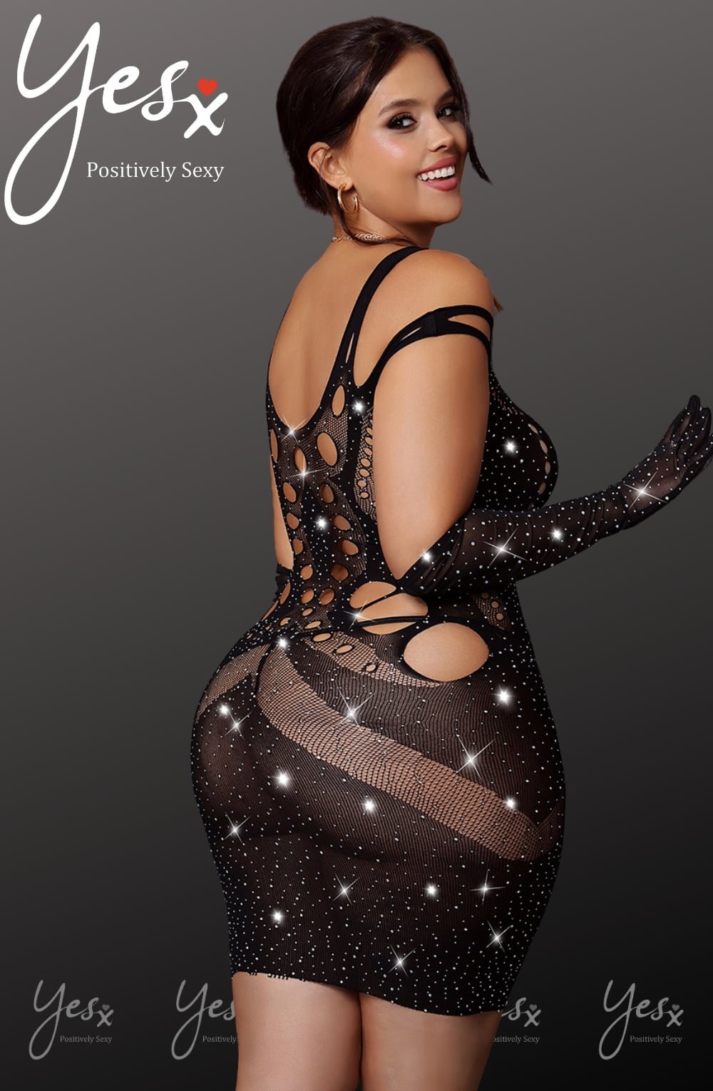 YesX YX853Q Sparkly Black Dress – Dresses, view 2 of 9