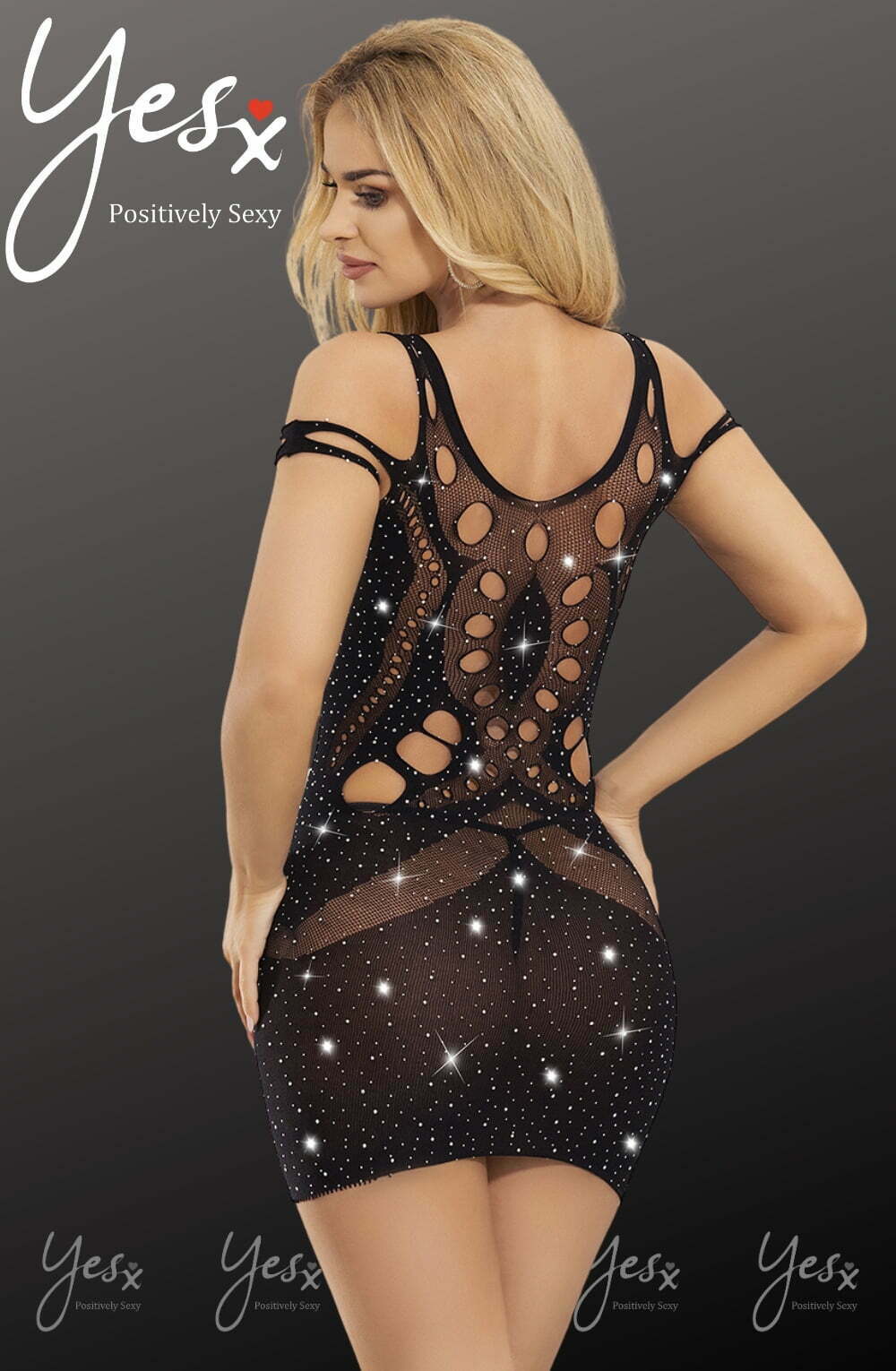 YesX YX853 Sparkly Black Dress – Dresses, view 4 of 12