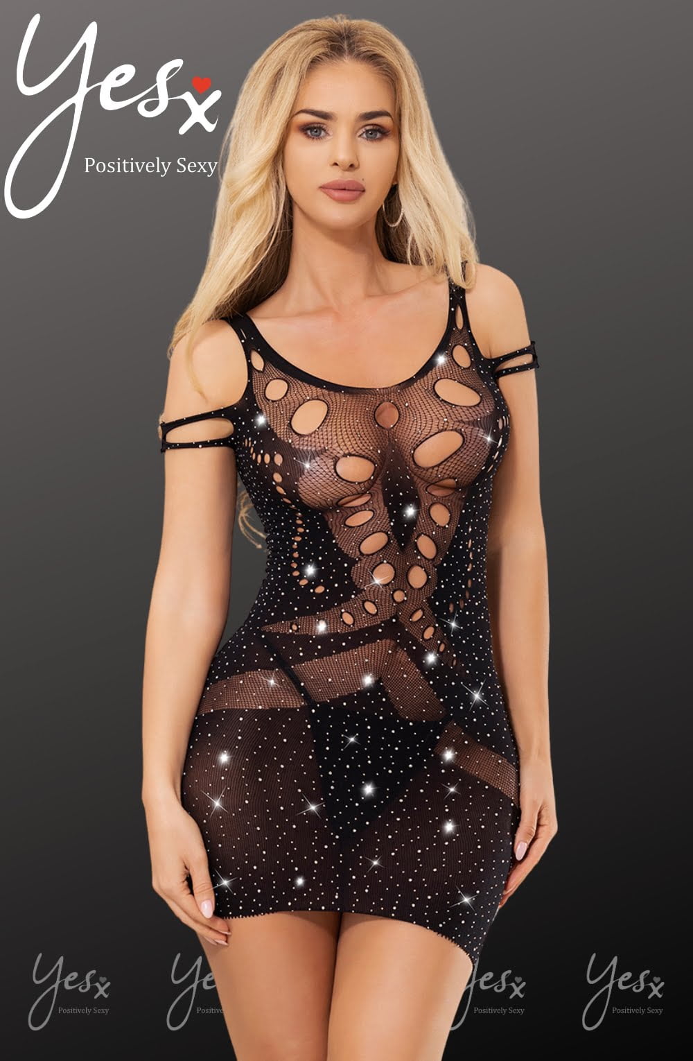 YesX YX853 Sparkly Black Dress – Dresses, view 2 of 12
