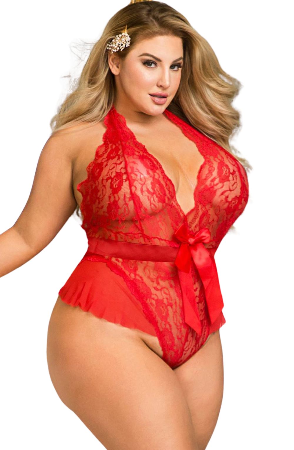 YesX YX856Q Hot Red Teddy – Bodies, view 5 of 10