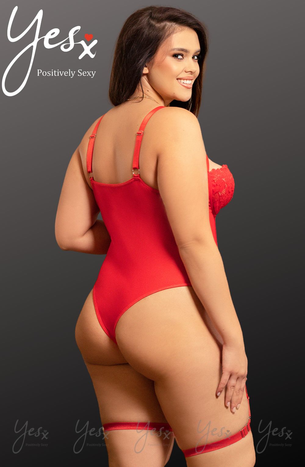 YesX YX858Q Red Bodysuit – Bodies, view 3 of 7