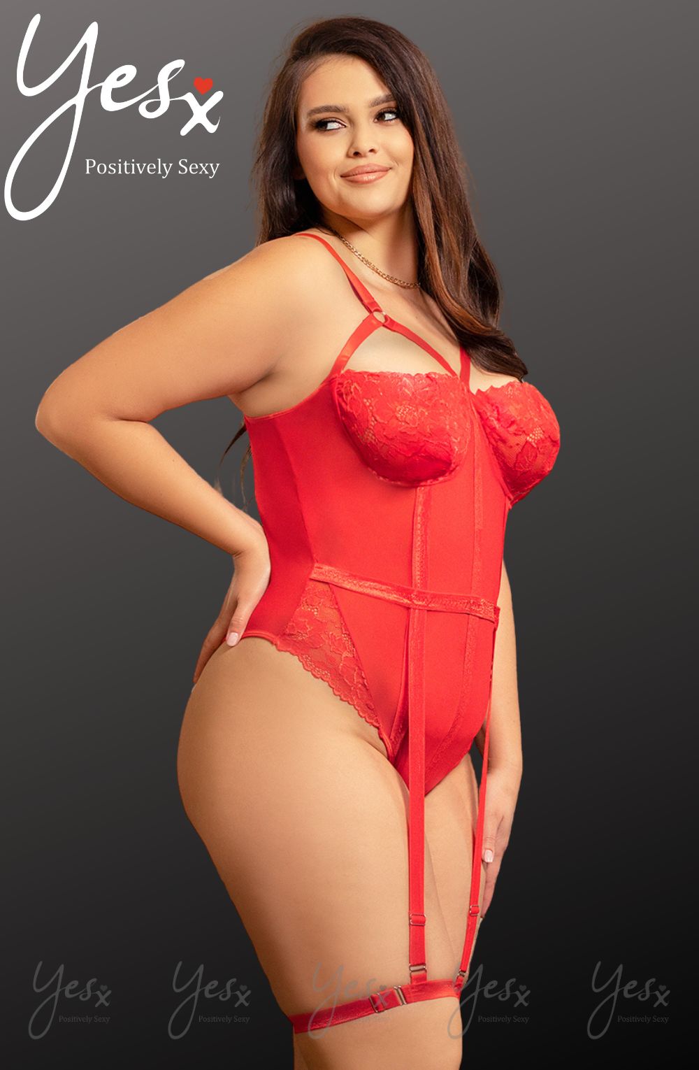 YesX YX858Q Red Bodysuit – Bodies, view 4 of 7