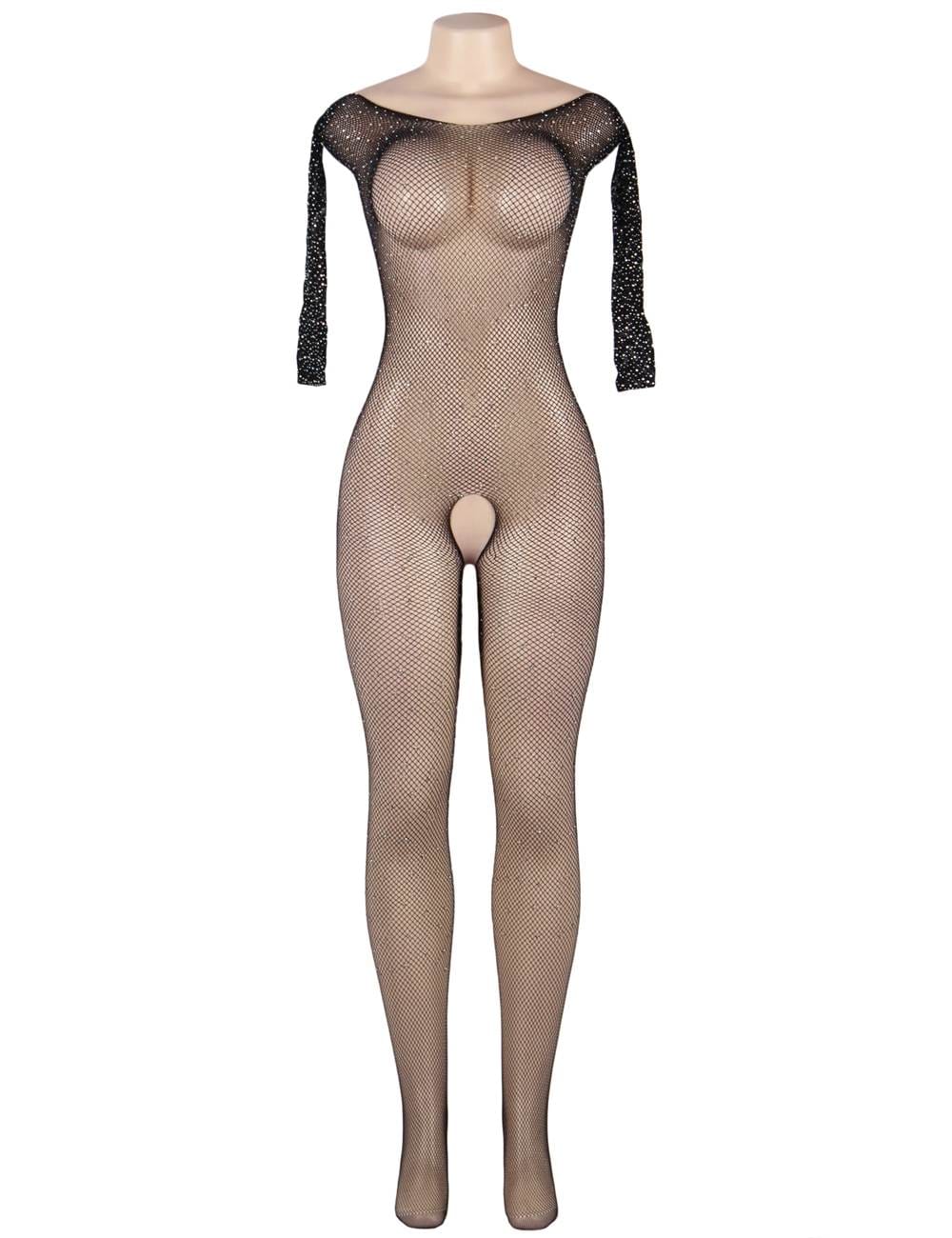YesX YX864Q Fishnet Sparkly Bodystocking Up To 5XL – Bodystocking, view 3 of 7
