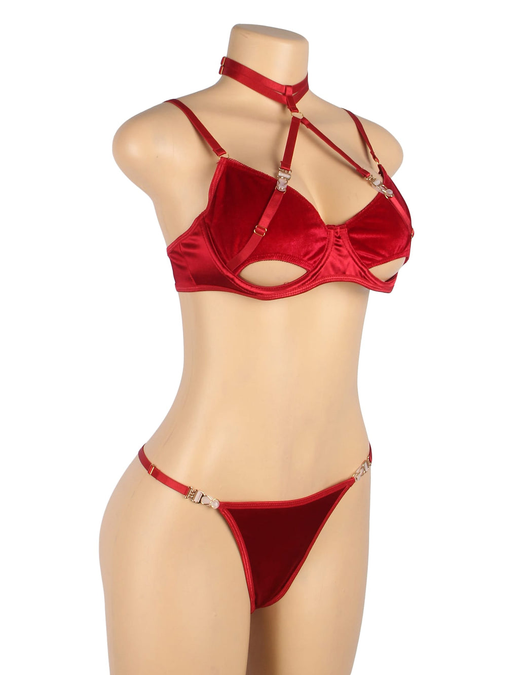 YesX YX872 Hollow Cut Halter Bra Set – Lingerie Sets, view 8 of 16