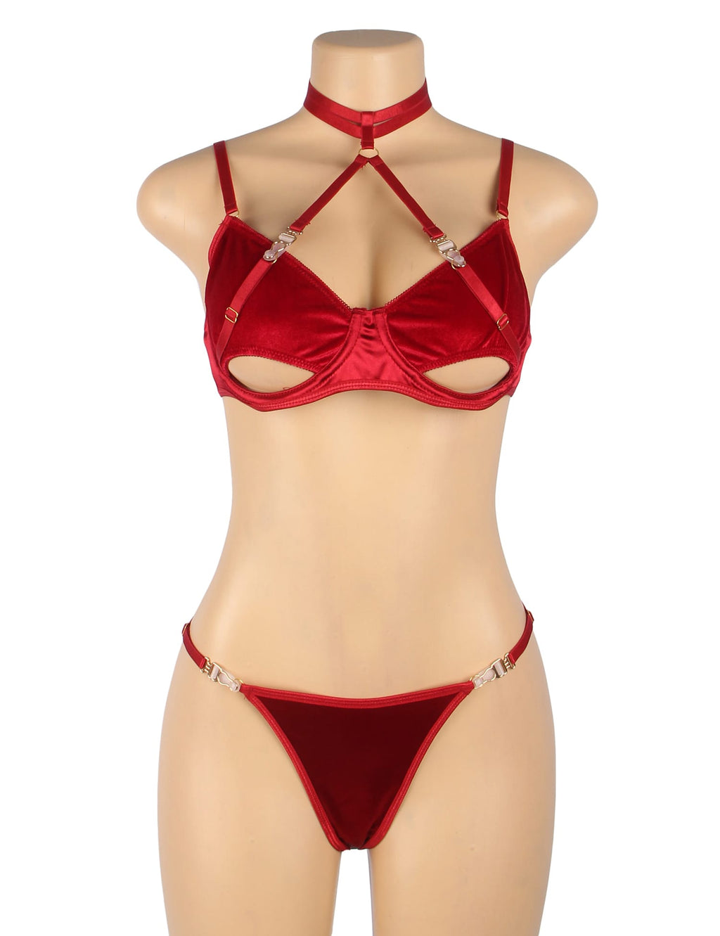YesX YX872 Hollow Cut Halter Bra Set – Lingerie Sets, view 10 of 16